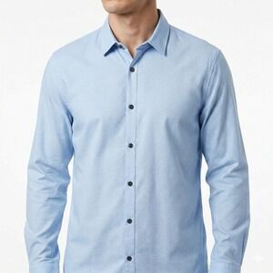 Armani Exchange Men's Blue Slim Fit Button Down Dress Shirt XXL Casual Office